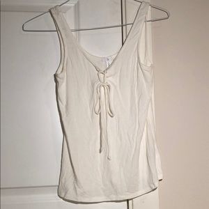 B.P. White lace up tank